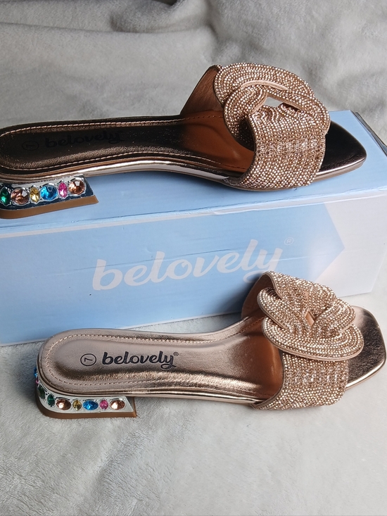 belovely Shoes - Belovely Rose Pink Gold  Sandals